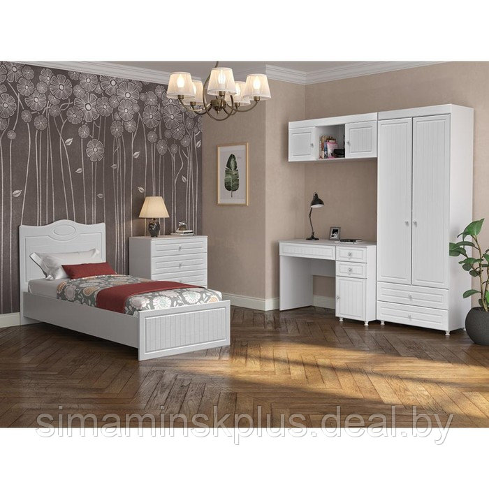 Кровать одинарная с настилом «Монако», 900×2000 мм, цвет белый - фото 6 - id-p223800164