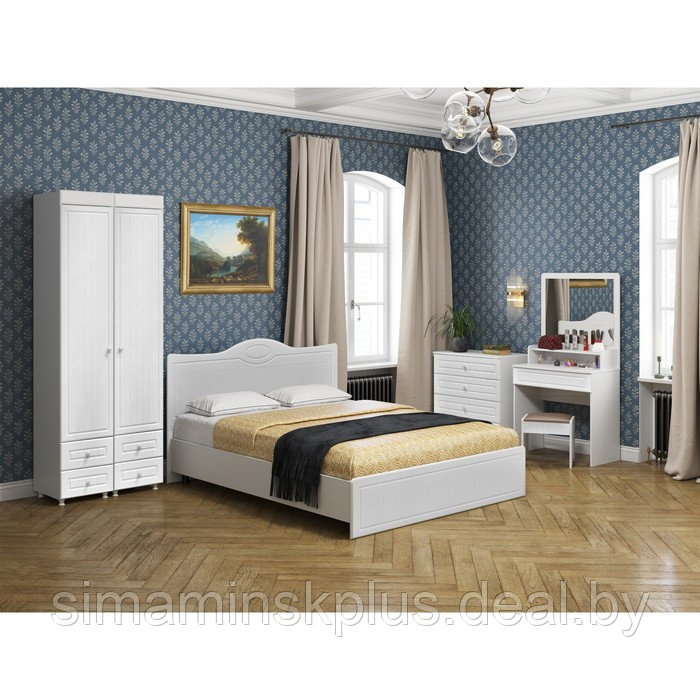Кровать двойная «Монако», 1400×2000 мм, ортопедическое основание, цвет белый - фото 5 - id-p223800231