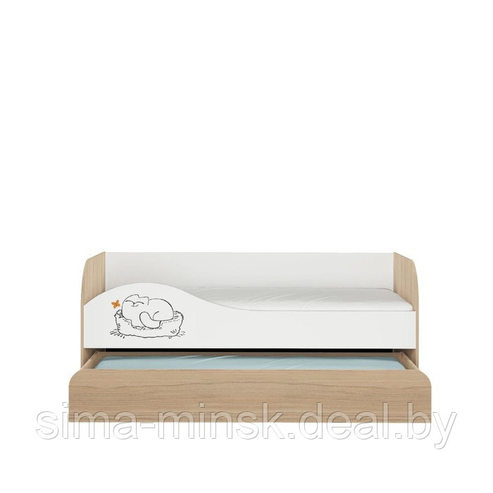 Кровать двухуровневая «Кот 900.1», цвет туя светлая / белый - фото 4 - id-p223797782