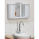 Шкафчик зеркальный для ванной комнаты «Арго», цвет белый мрамор, фото 3