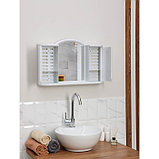 Шкафчик зеркальный для ванной комнаты «Арго», цвет белый мрамор, фото 7