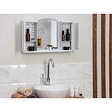 Шкафчик зеркальный для ванной комнаты «Арго», цвет белый мрамор, фото 8