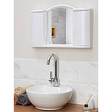 Шкафчик зеркальный для ванной комнаты «Арго», цвет снежно-белый, фото 3