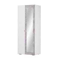 Шкаф 2-створчатый «Акцент №22», 800 × 523 × 2020 мм, цвет белый / цемент светлый