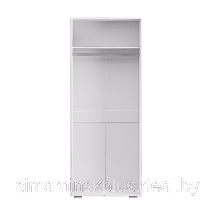 Шкаф 2-створчатый «Акцент №22», 800 × 523 × 2020 мм, цвет белый / цемент светлый - фото 4 - id-p223800694