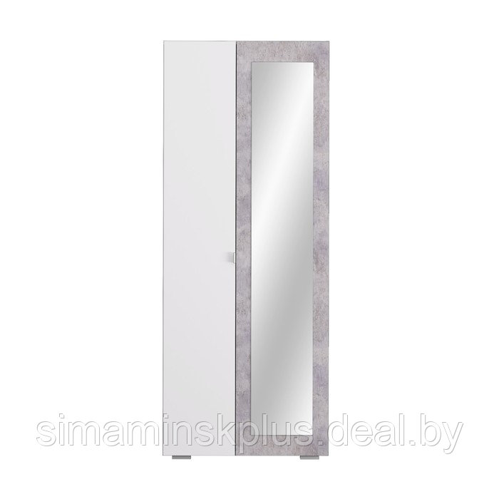 Шкаф 2-створчатый «Акцент №22», 800 × 523 × 2020 мм, цвет белый / цемент светлый - фото 5 - id-p223800694