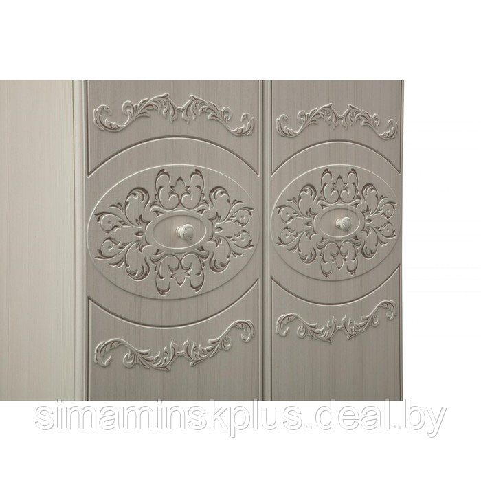 Шкаф 2-х дверный комбинированный «Каролина», 802×584×2190 мм, патина, вудлайн кремовый - фото 3 - id-p223800702