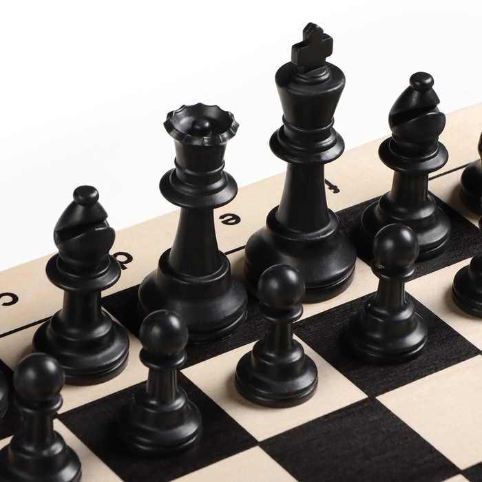 Шахматы гроссмейстерские, турнирные 43х43 см, фигуры пластик, король h-10 см, пешка h=4.5 см - фото 4 - id-p223800551