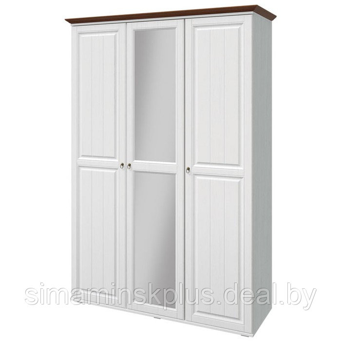 Шкаф 3-х створчатый «Валенсия», 1575 × 577 × 2270 мм, цвет белый / орех - фото 1 - id-p223800735