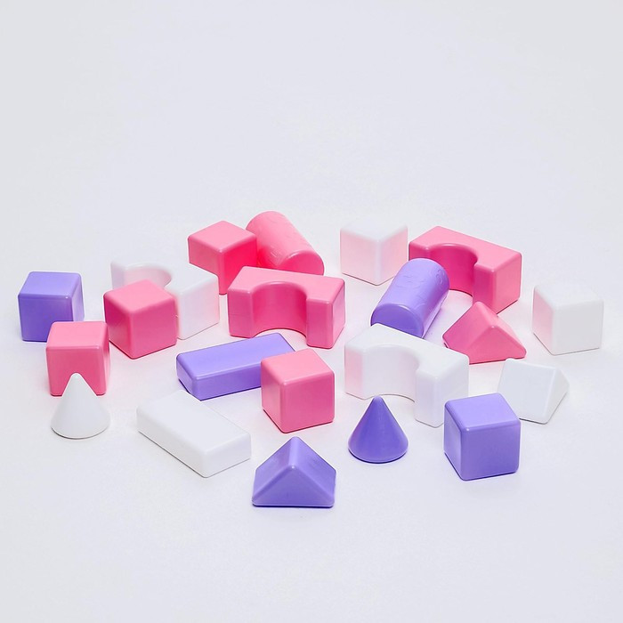 Строительный набор, 21 элемент, 60 × 60, цвет розовый - фото 3 - id-p223800719