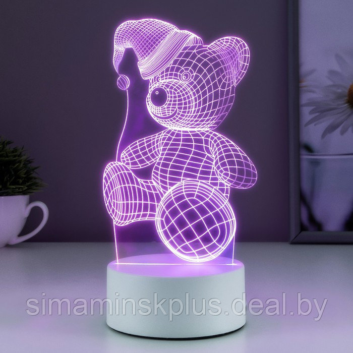Светильник "Мишка в шапке" LED RGB RISALUX - фото 1 - id-p223801233