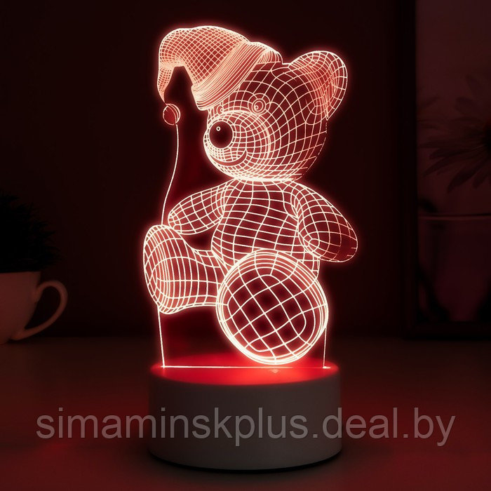 Светильник "Мишка в шапке" LED RGB RISALUX - фото 5 - id-p223801233