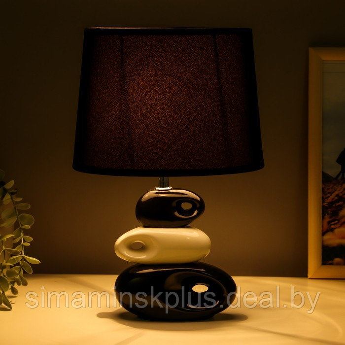 Настольная лампа 16876/1RD+WT E14 40Вт бело-черный 23х16х34 см RISALUX - фото 3 - id-p223801283