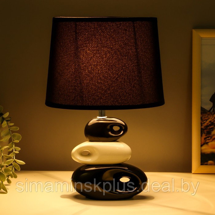 Настольная лампа 16876/1RD+WT E14 40Вт бело-черный 23х16х34 см RISALUX - фото 4 - id-p223801283