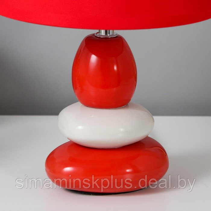 Настольная лампа 16877/1RD+WT E14 40Вт красно-белый 21х21х30 см RISALUX - фото 5 - id-p223801284