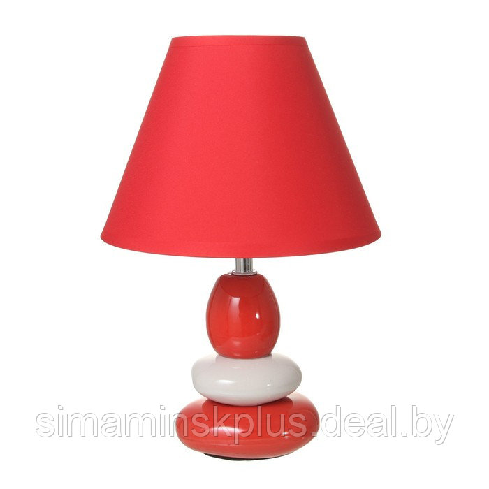 Настольная лампа 16877/1RD+WT E14 40Вт красно-белый 21х21х30 см RISALUX - фото 7 - id-p223801284