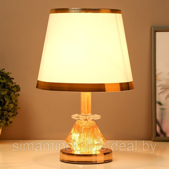 Настольная лампа с подсветкой "Медея" Е27 40Вт золото 21х21х34 см RISALUX - фото 2 - id-p223801297