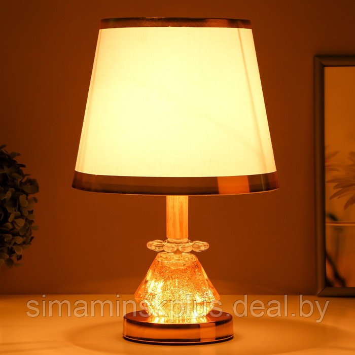 Настольная лампа с подсветкой "Медея" Е27 40Вт золото 21х21х34 см RISALUX - фото 3 - id-p223801297