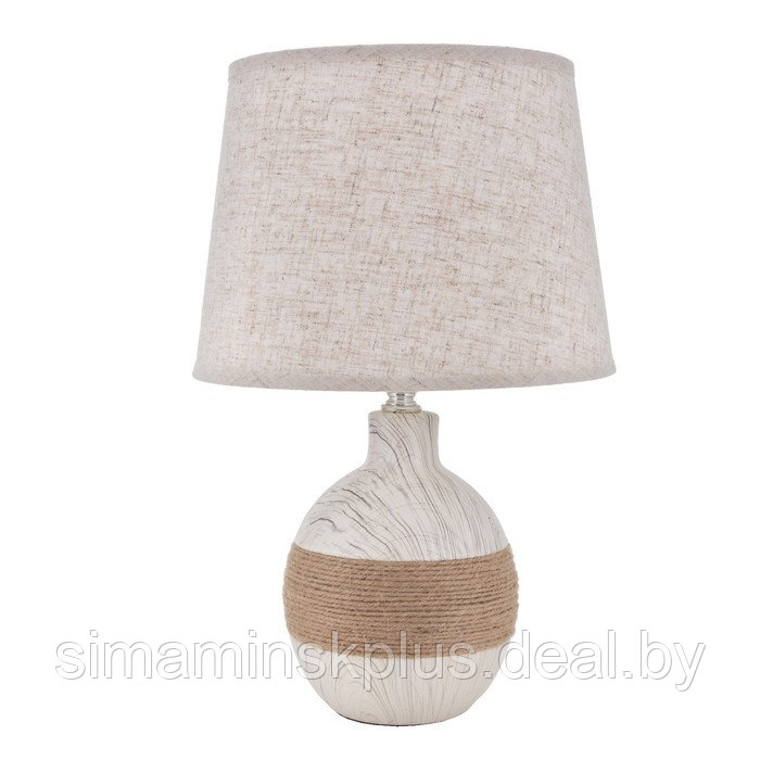 Лампа настольная с абажуром "Шпагат серый" Е14 23х23х34 см - фото 7 - id-p223801299