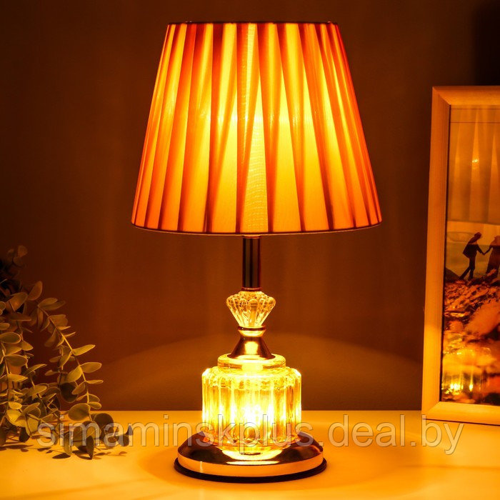 Настольная лампа с подсветкой 16885/1 Е27 40Вт золото 22х22х40 см - фото 3 - id-p223801301