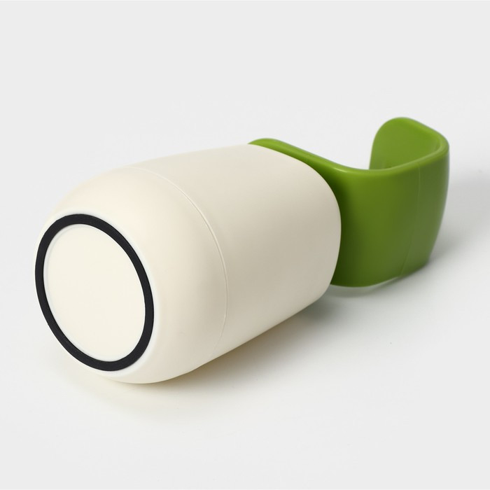 Дозатор для жидкого мыла, 19×8×8 см, цвет белый/зелёный - фото 4 - id-p223801439