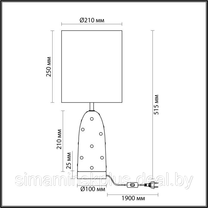 Настольная лампа POLLEN E27 1x60W - фото 3 - id-p223801414