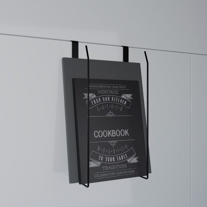 Держатель для кухонных принадлежностей и разделочных досок Доляна, 27×11,5×8 см, цвет чёрный - фото 2 - id-p223801518
