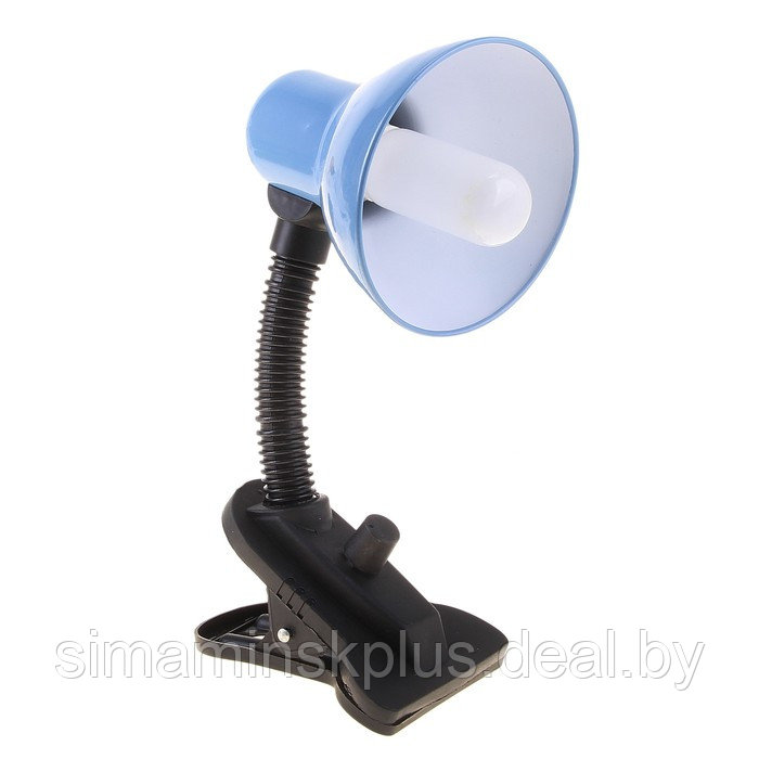 Лампа настольная Е27 , светорегулятор, на зажиме (220В) голубая (108А) RISALUX - фото 1 - id-p223801432