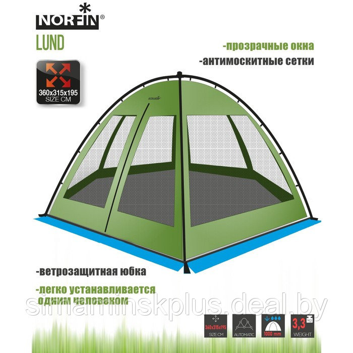 Тент-шатер автоматический Norfin LUND NF летний - фото 3 - id-p223802101