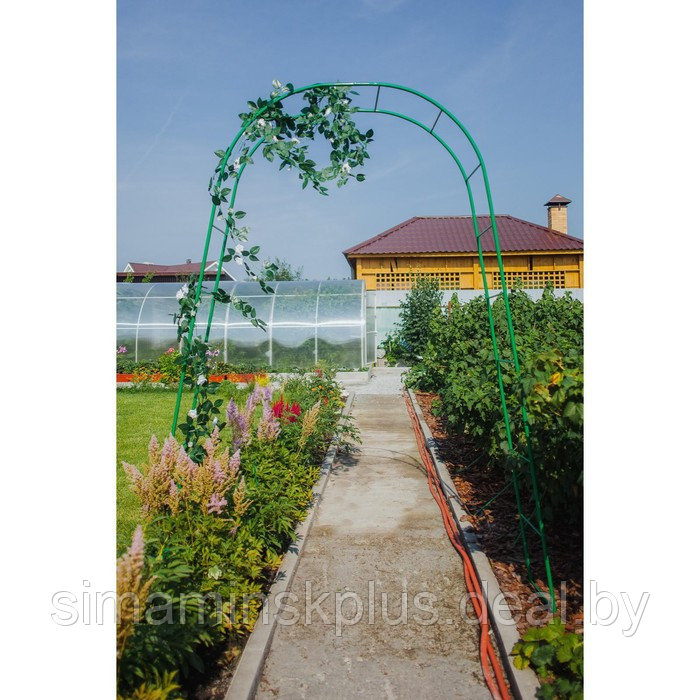 Арка садовая, разборная, 240 × 125 × 36.5 см, металл, зелёная, Greengo - фото 5 - id-p223802115