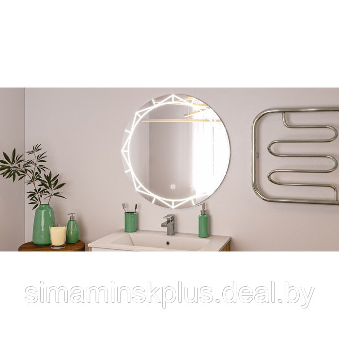 Зеркало для ванной комнаты "Алжир 70" с подсветкой - фото 1 - id-p223802430