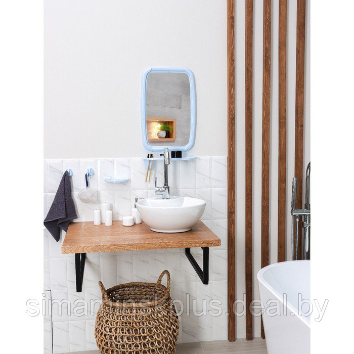 Набор для ванной комнаты Optima, цвет светло-голубой - фото 6 - id-p223802401