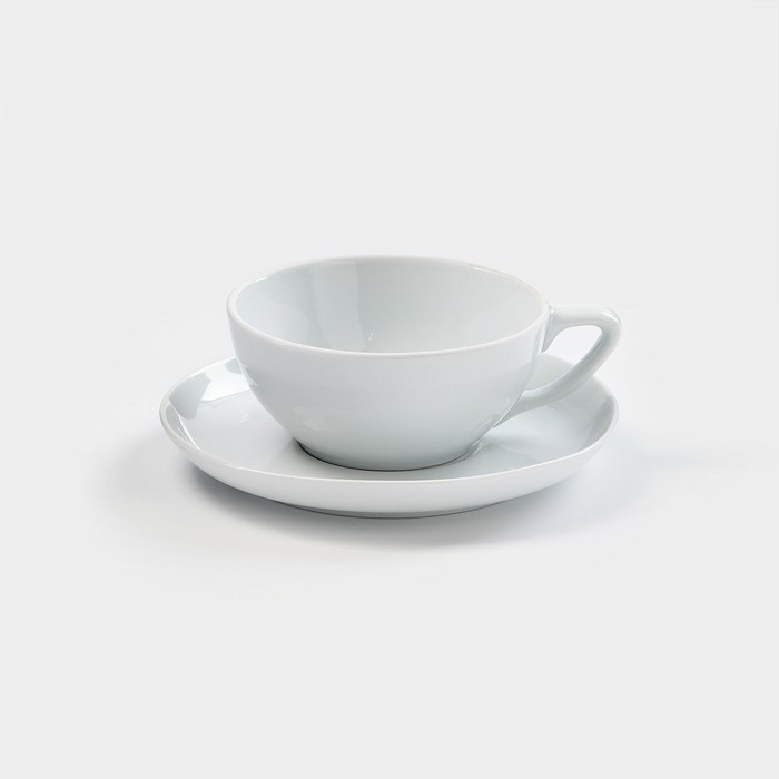 Набор фарфоровый для чая «Бельё», 3 предмета: чайник 470 мл, чашка 300 мл, блюдце - фото 3 - id-p223802480