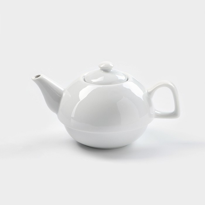 Набор фарфоровый для чая «Бельё», 3 предмета: чайник 470 мл, чашка 300 мл, блюдце - фото 8 - id-p223802480