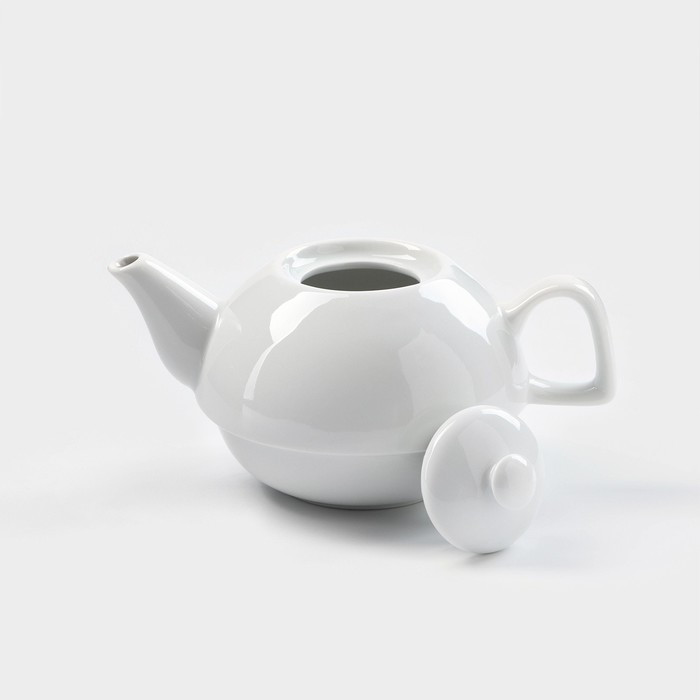 Набор фарфоровый для чая «Бельё», 3 предмета: чайник 470 мл, чашка 300 мл, блюдце - фото 9 - id-p223802480