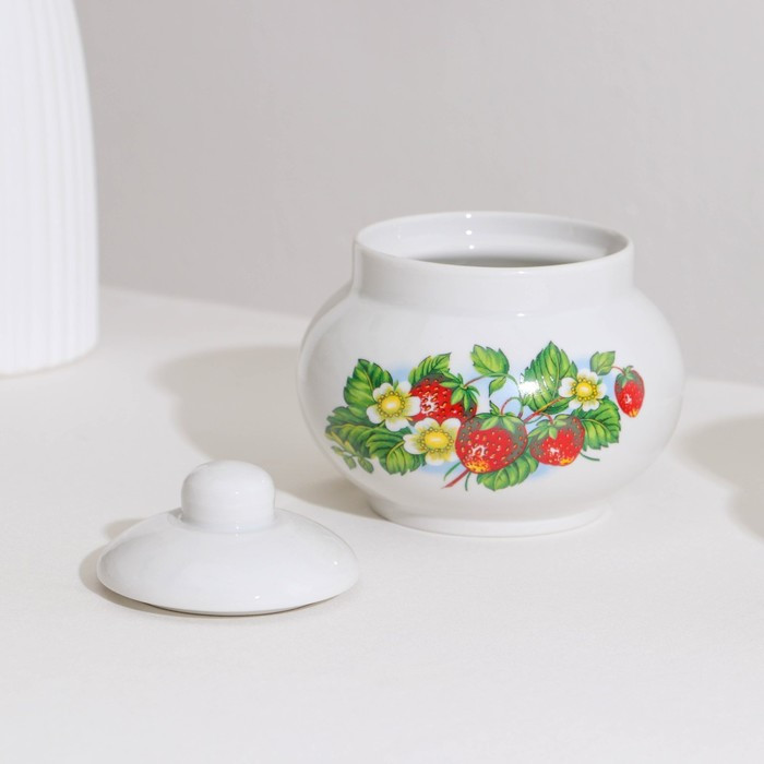 Сервиз чайный «Цветущая земляника», 14 предметов: чайник, сахарница, 6 чайных пар, фарфор - фото 5 - id-p223802485