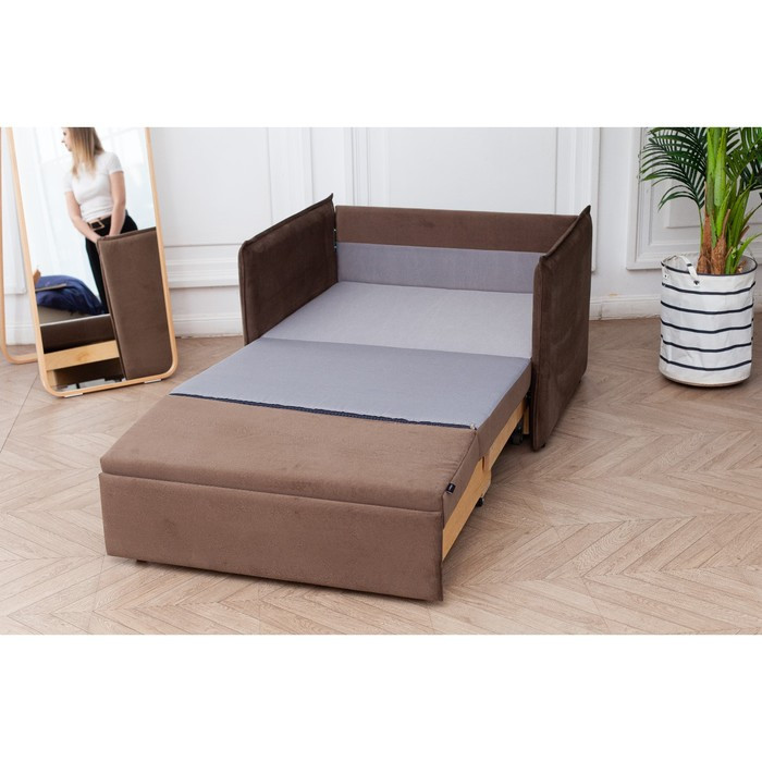Диван-кровать «Марсель», механизм выкатной, велюр, цвет коричневый - фото 3 - id-p223802519