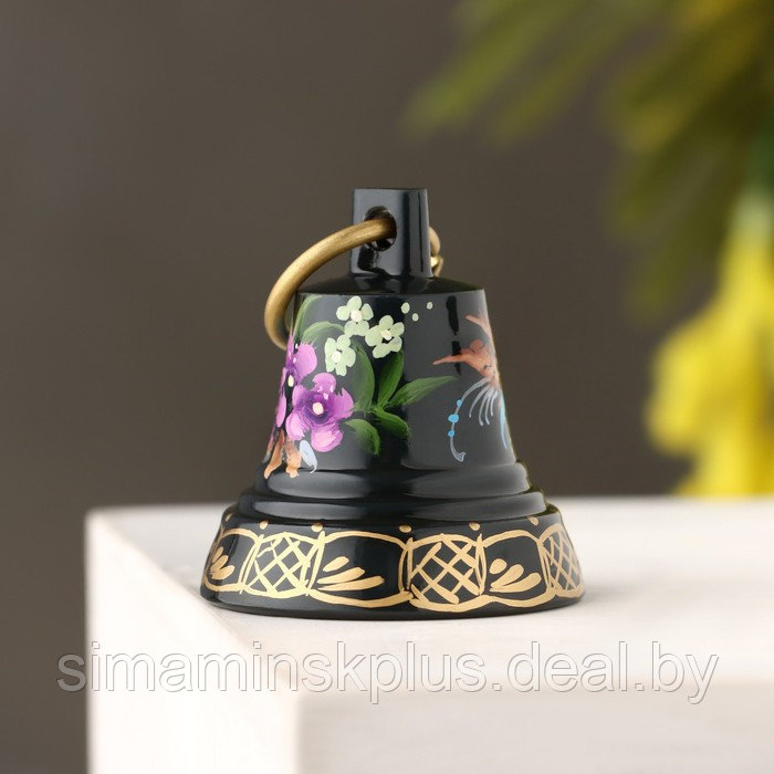 Колокольчик Валдайский "№2. Цветы", расписной, с ушком, d=35 мм - фото 2 - id-p223802576