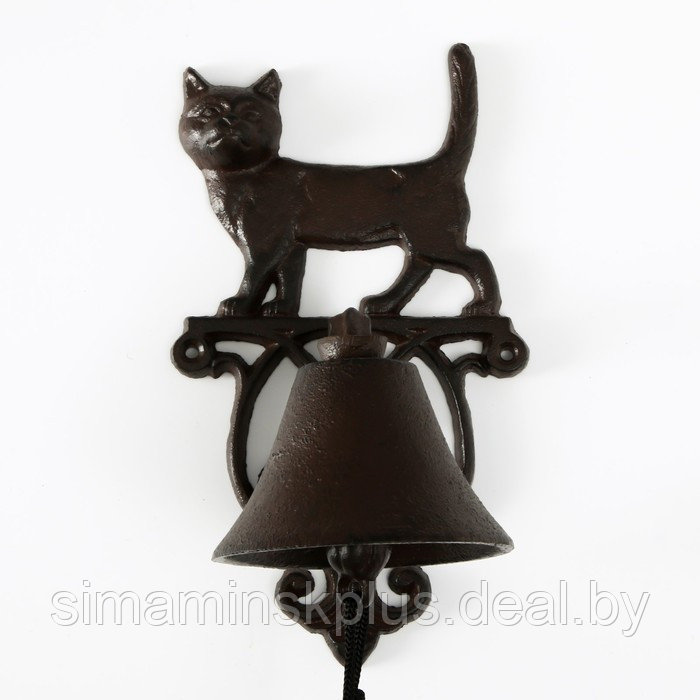 Колокол сувенирный чугун "Кот, гуляющий по крыше" 23,5х13,5х13 см - фото 2 - id-p223802583