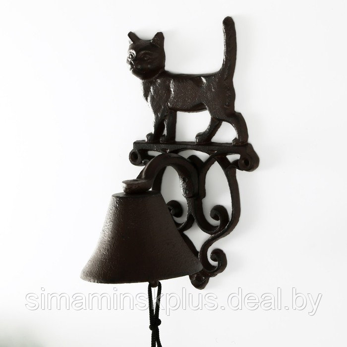 Колокол сувенирный чугун "Кот, гуляющий по крыше" 23,5х13,5х13 см - фото 8 - id-p223802583