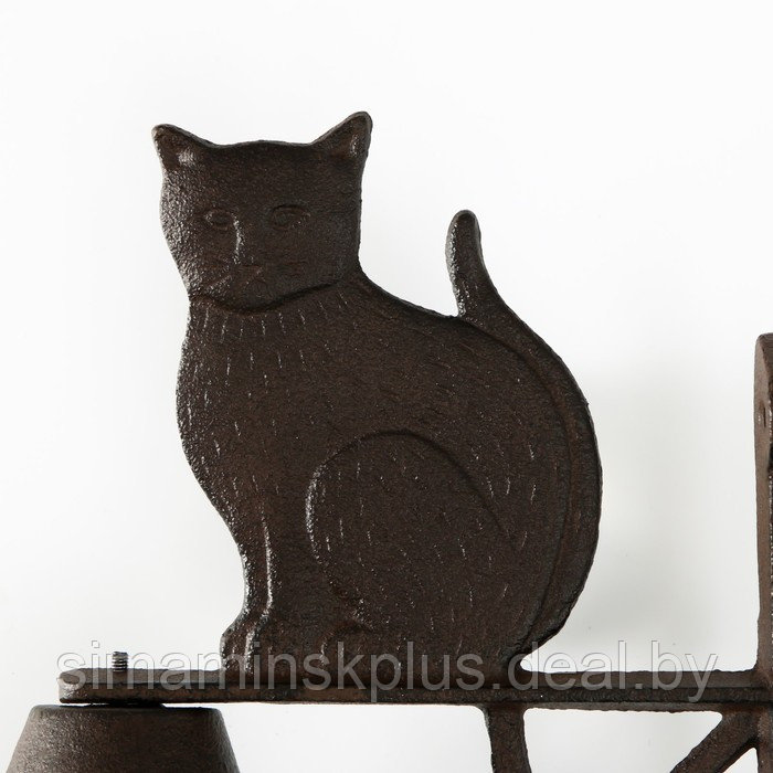Колокол сувенирный чугун "Котик" 18х10х25 см - фото 4 - id-p223802584