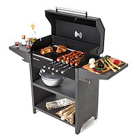 Мангал "Family Standart BBQ FSB2000" 133,2 х 44,1 х 96,6 см, 2 мм, крышка, боковые полки