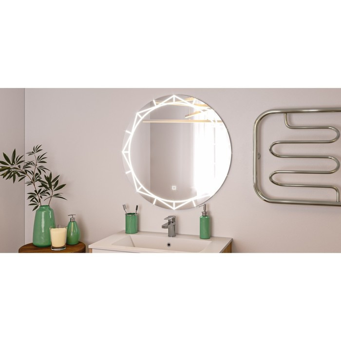 Зеркало для ванной комнаты "Алжир 70" с подсветкой - фото 1 - id-p223803417