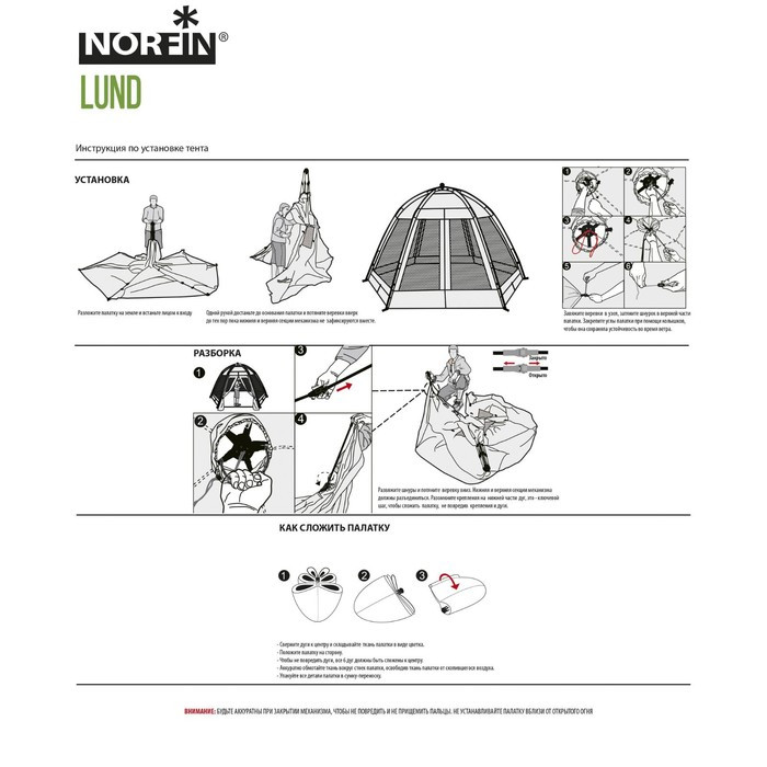 Тент-шатер автоматический Norfin LUND NF летний - фото 5 - id-p223803202