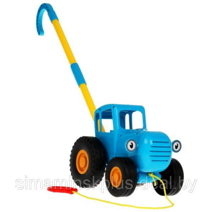 Каталка музыкальная «Синий трактор» с палкой - фото 3 - id-p223804394