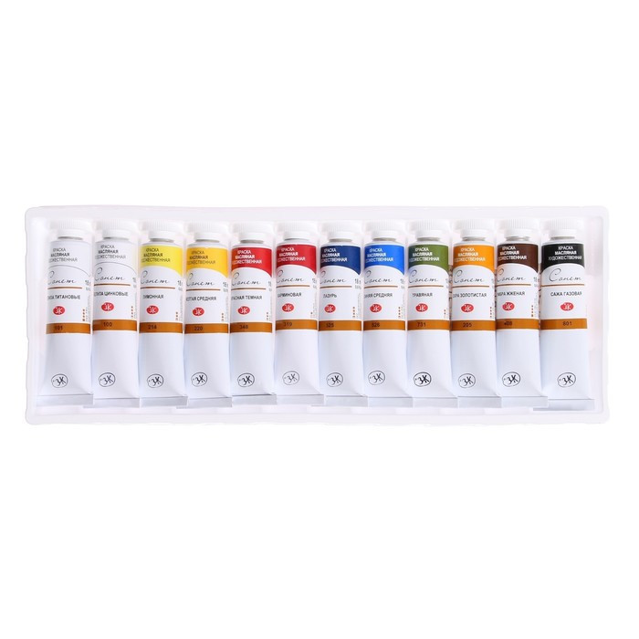 Краска масляная художественная, набор 12 цветов х 18 мл, ЗХК "Сонет", 26412027 - фото 5 - id-p223804554