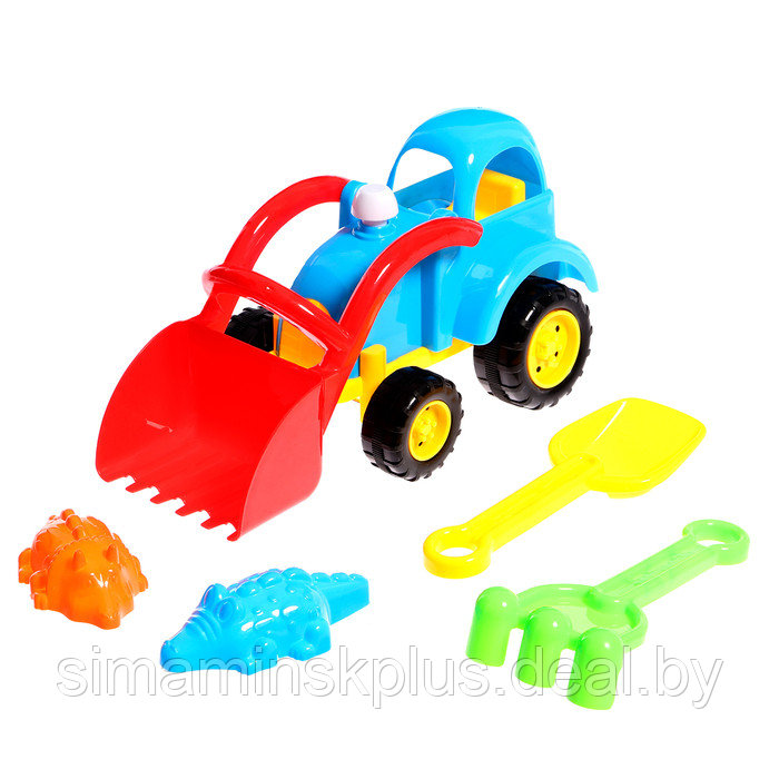 Песочный набор "Трактор", 5 предметов, цвет МИКС - фото 1 - id-p223804337