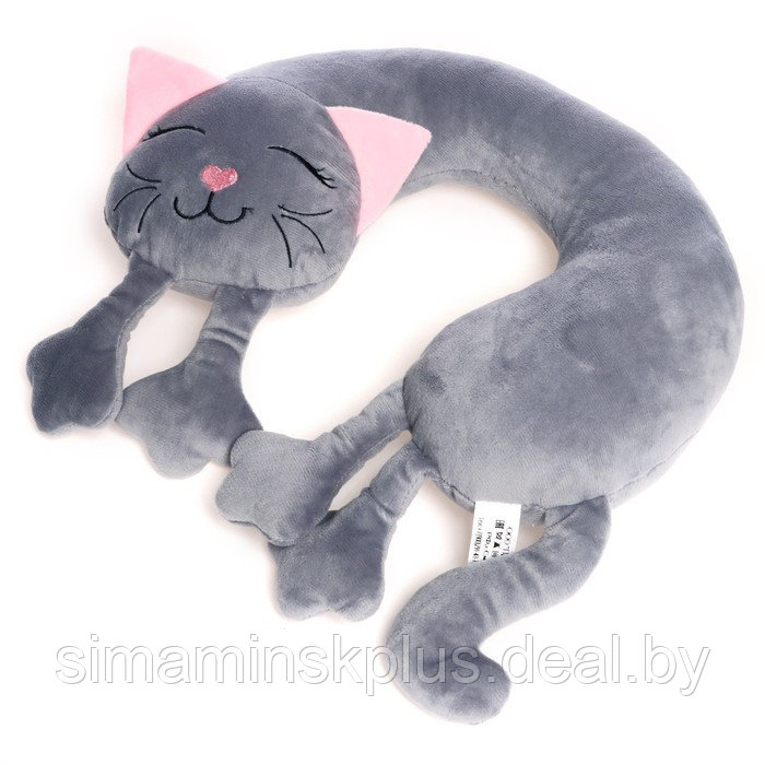 Мягкая игрушка-подушка «Кошка», цвет серый - фото 1 - id-p223805142