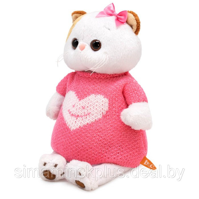 Мягкая игрушка «Ли-Ли», в вязаном платье с сердцем», 24 см - фото 2 - id-p223805285