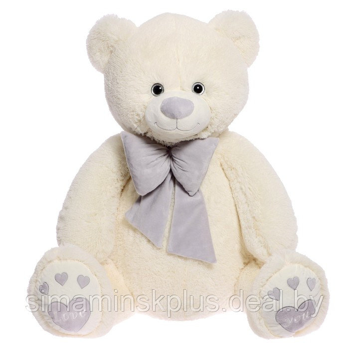 Мягкая игрушка "Медведь Пьер с бантом" цвет латте, 130 см МП/70/53 - фото 1 - id-p223805183